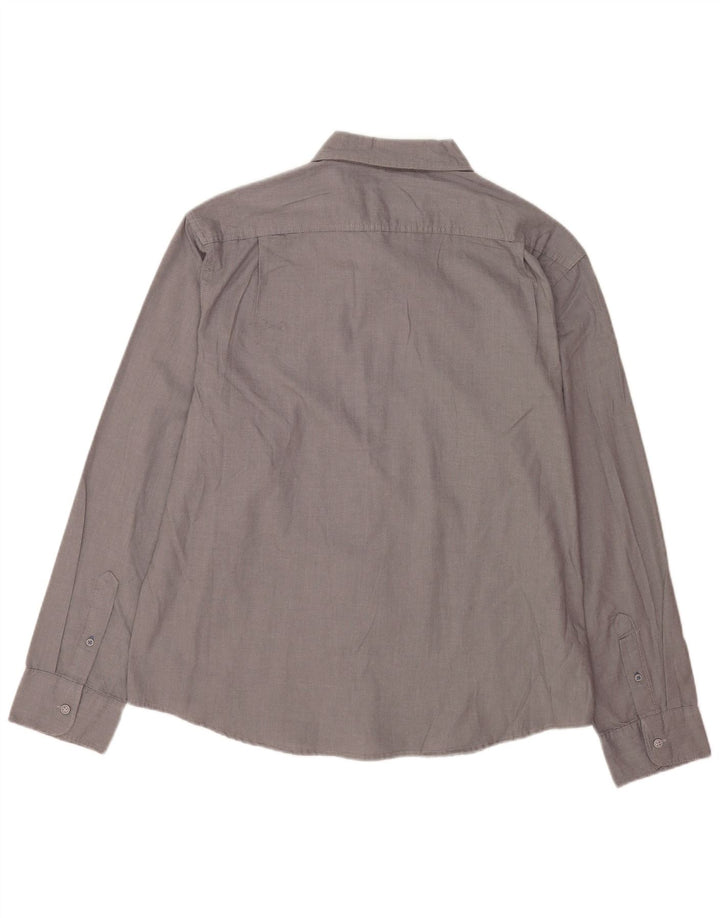 Izod Herren Salt Water Slim Fit Hemd 2XL Grau