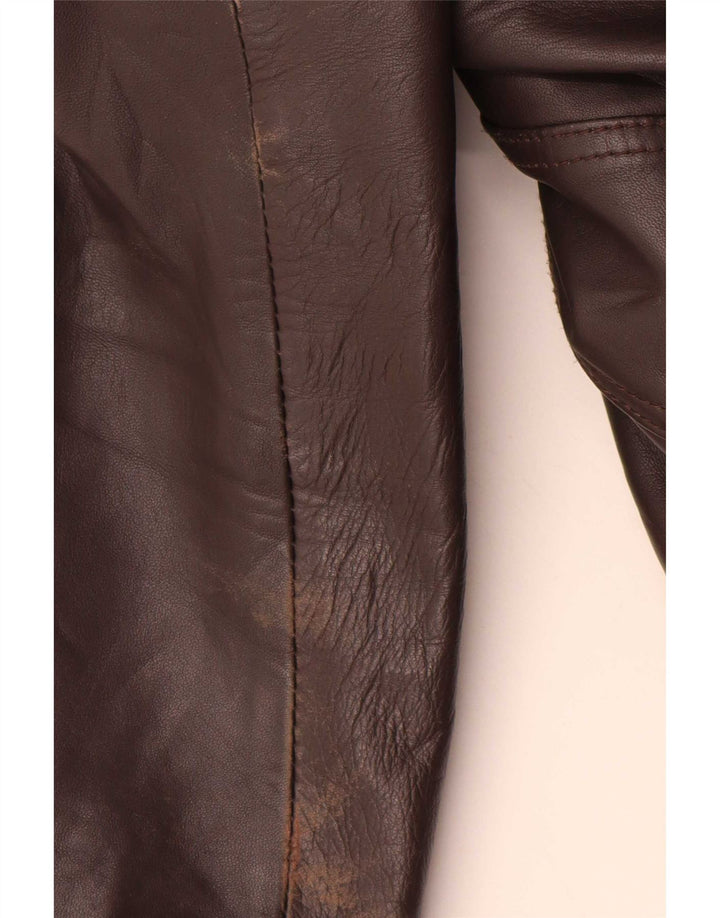 Together Herren Lederjacke IT 44 Mittelbraun
