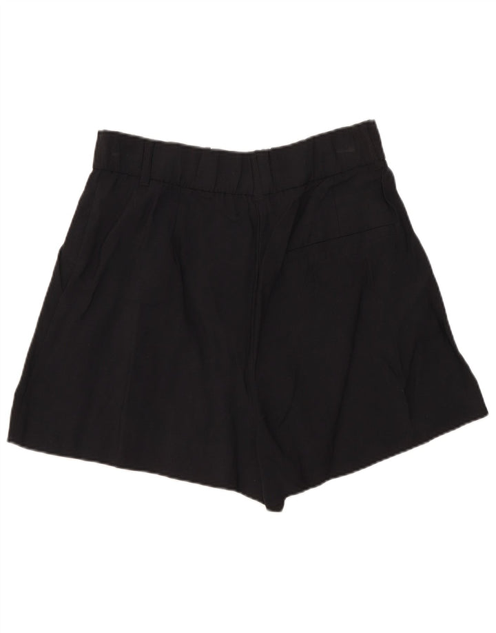 ZARA Damen Pegged Chino Shorts Small W26 Schwarz