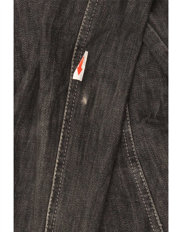 Marella Damen Jeansjacke UK 16 Large Graue Baumwolle