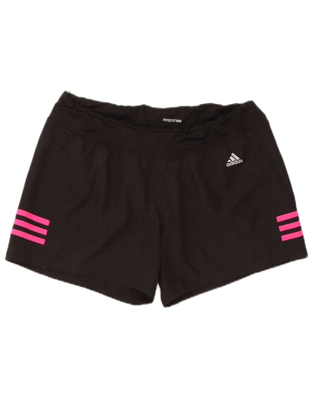 ADIDAS Damen Sportshorts UK 14 Medium Schwarz Polyester