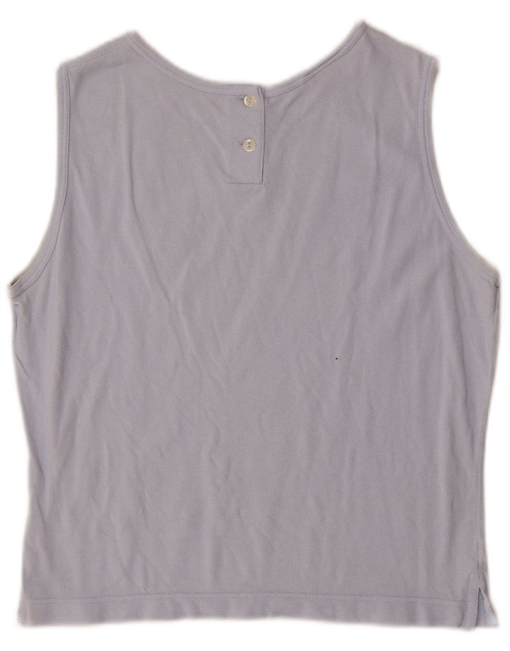 Lacoste Damen-Trägershirt, Größe 44, große blaue Baumwolle