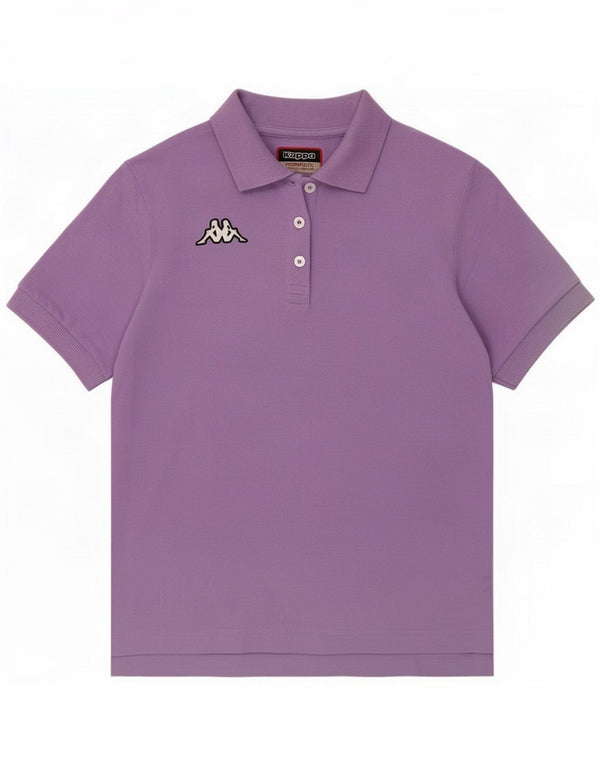 Kappa Damen Poloshirt UK 12 Medium Purple Cotton