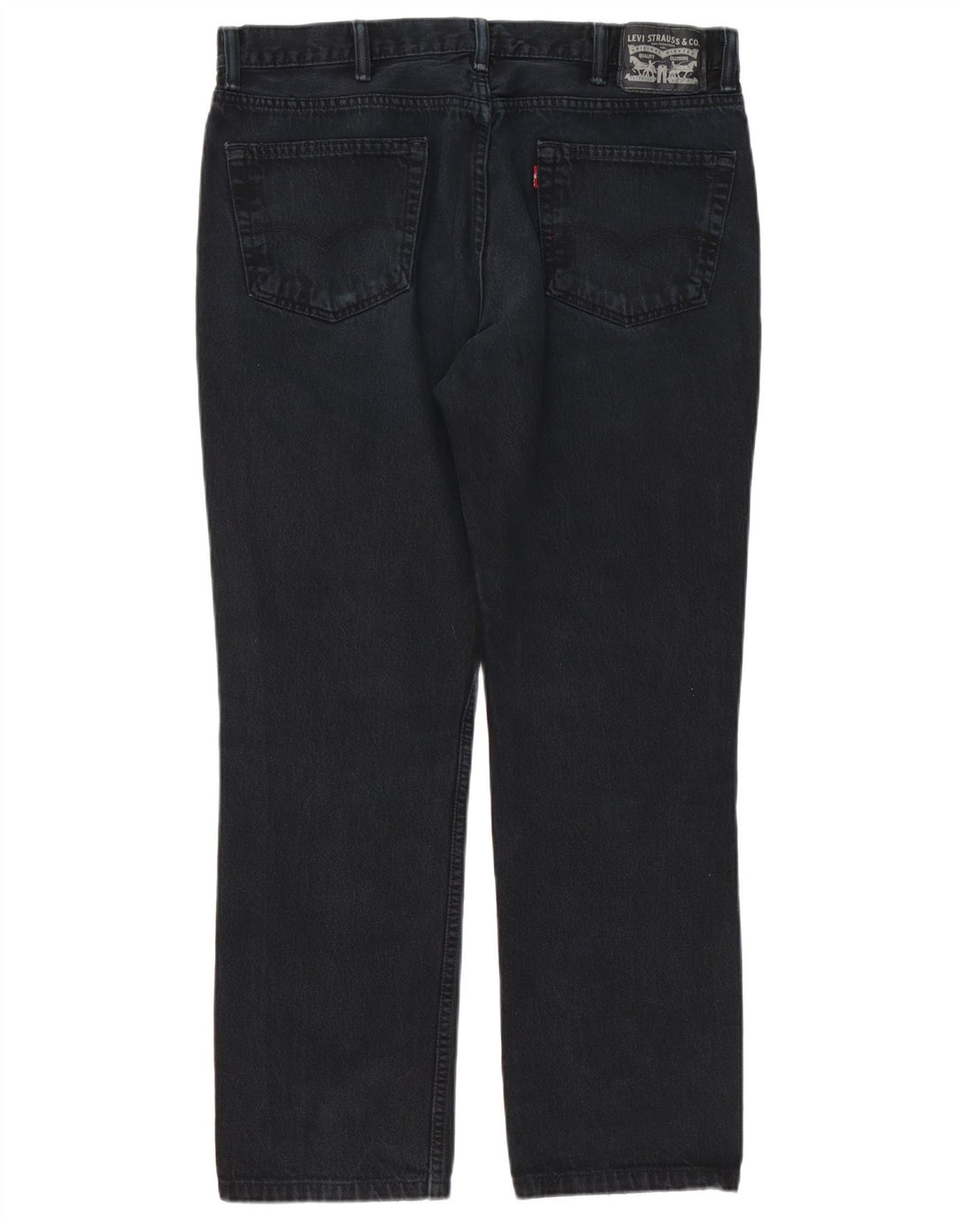 Levi's Herren Distressed Straight Jeans W38 L32 Schwarze Baumwolle