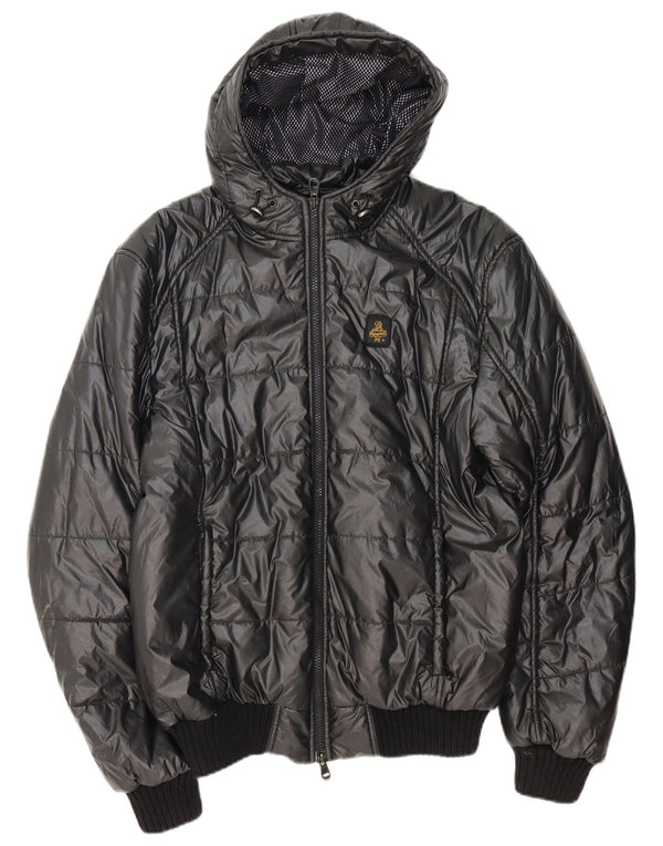 Refrigiwear Mens Sixty Hooded Wattierte Jacke UK 42 XL Grau Polyester