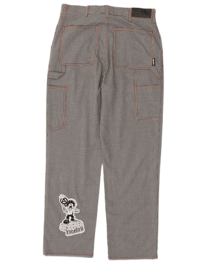 Pas De Mer Herren-Cargohose mit Grafik, W30, L30, schwarzer Hahnentritt-Cartoon