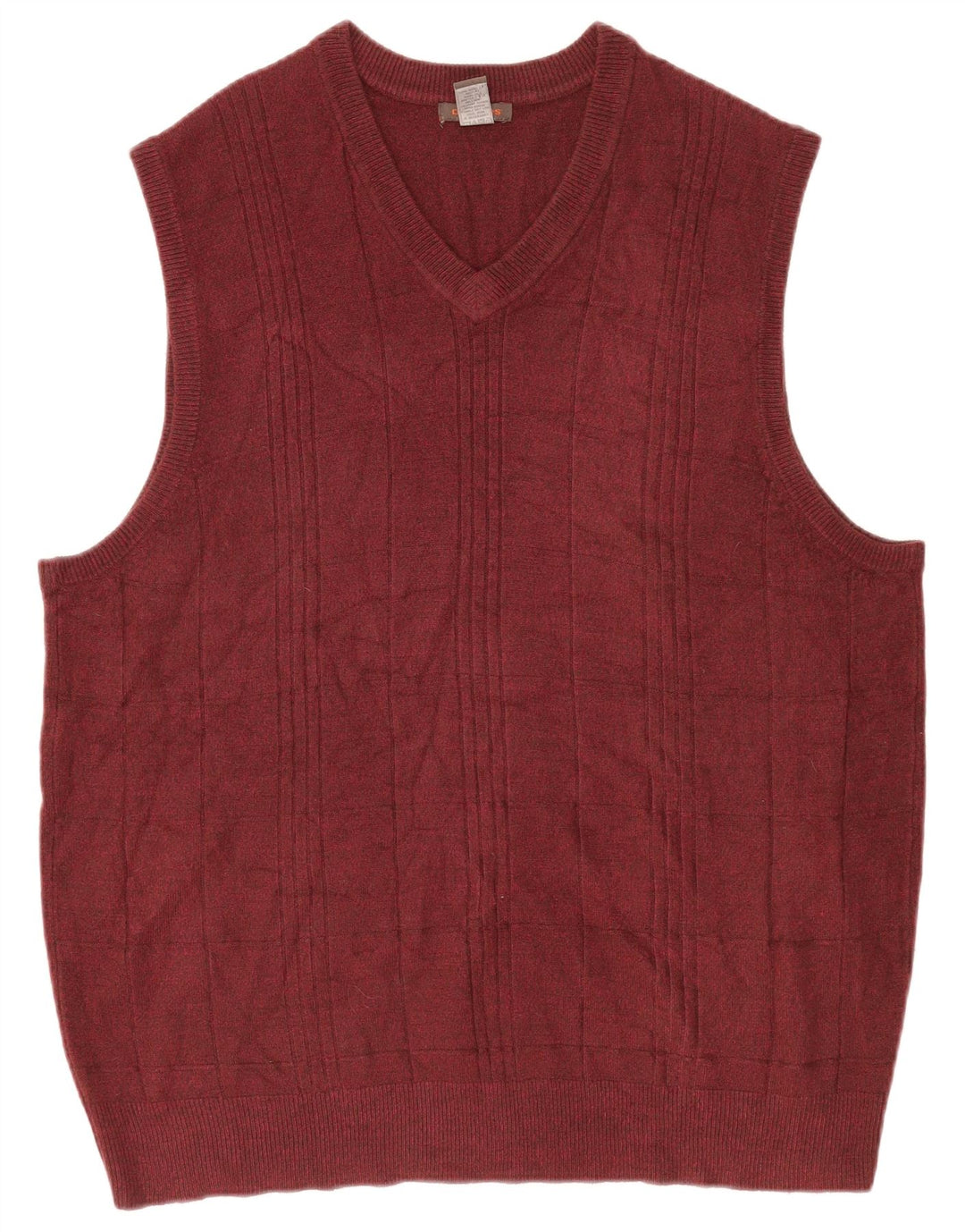 DOCKERS Herren Weste Tank Top 2XL Burgund Karo Acryl