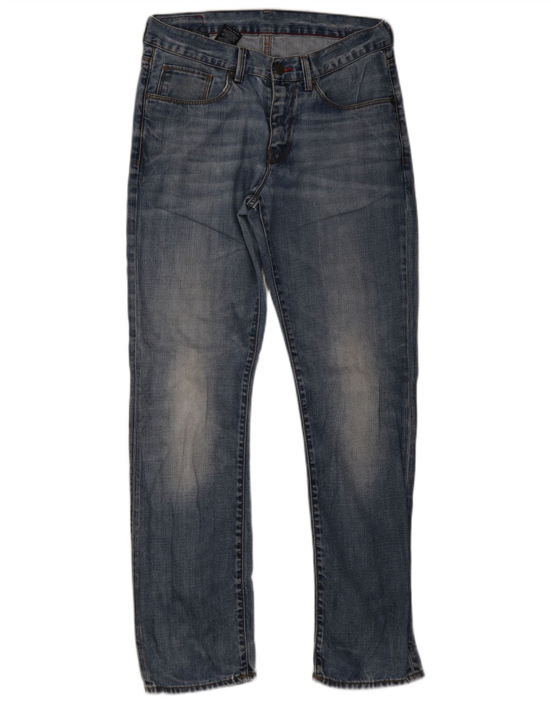 Tommy Hilfiger Herren Straight Jeans W32 L32 Blaue Baumwolle