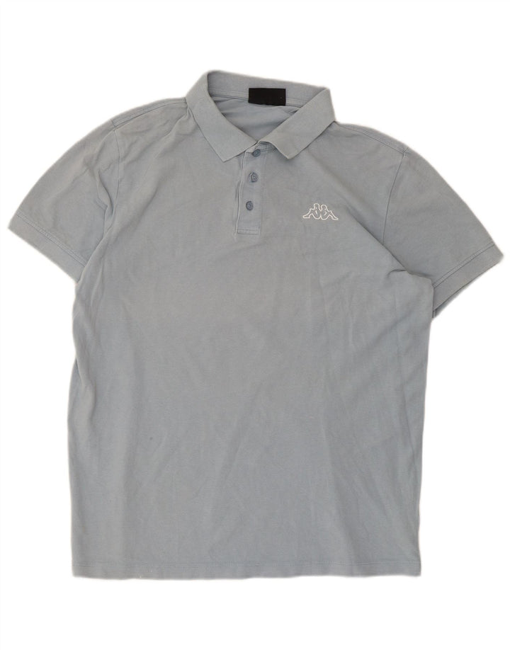 Kappa Herren-Poloshirt, große blaue Baumwolle