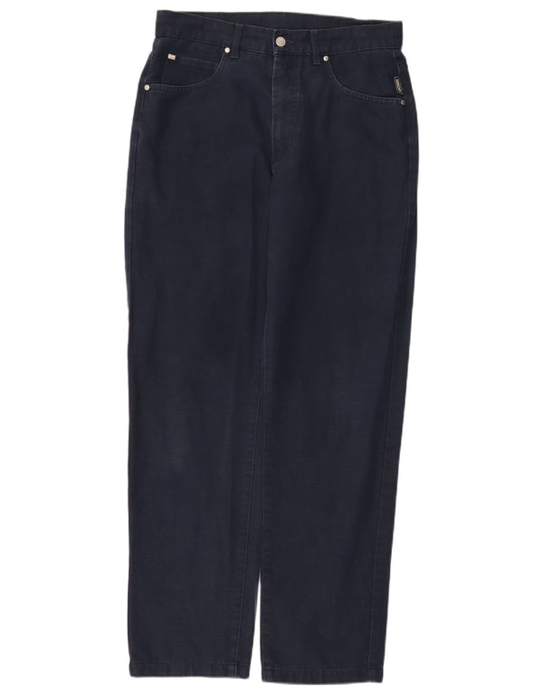 Lacoste Mens Straight Casual Trousers Size 42 Medium W32 L32 Navy Blue