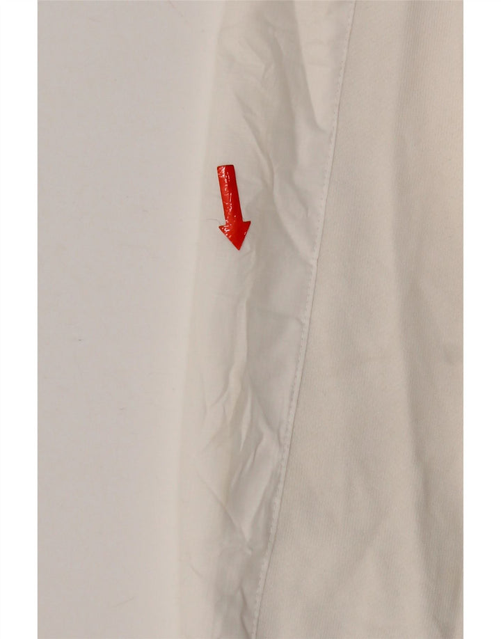 Zara Herren-Kapuzenpullover mit Reißverschluss, groß, aus weißer Baumwolle