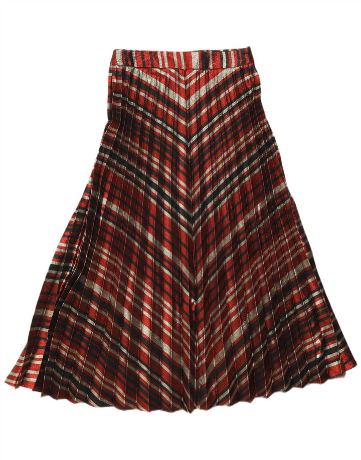 Zara Damen Messerfaltenrock Klein W26 Mehrfarbig gestreift Polyester