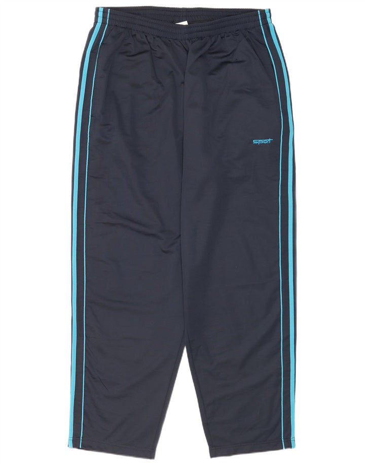 Vintage Herren-Trainingshose 2XL Marineblau gestreift aus Polyester
