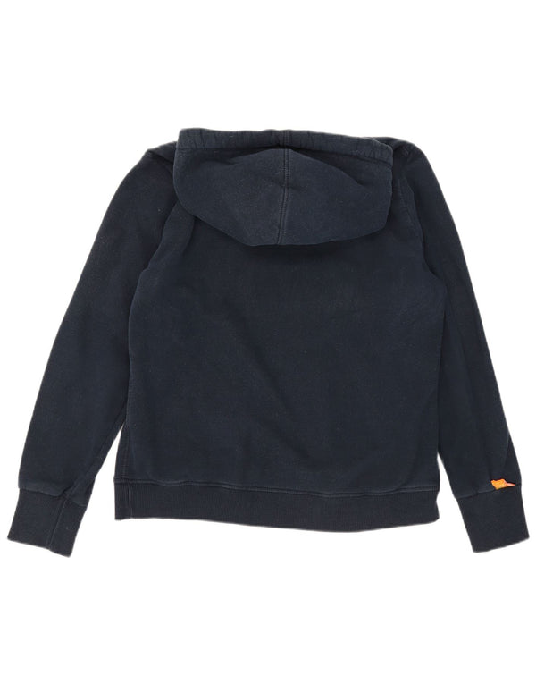 Superdry Damen Graphic Hoodie Pullover UK 18 XL Marineblau Baumwolle