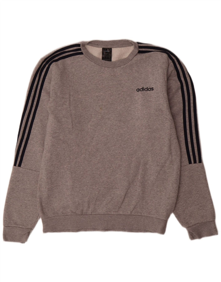 Adidas Herren Sweatshirt Pullover mittelgraue Baumwolle