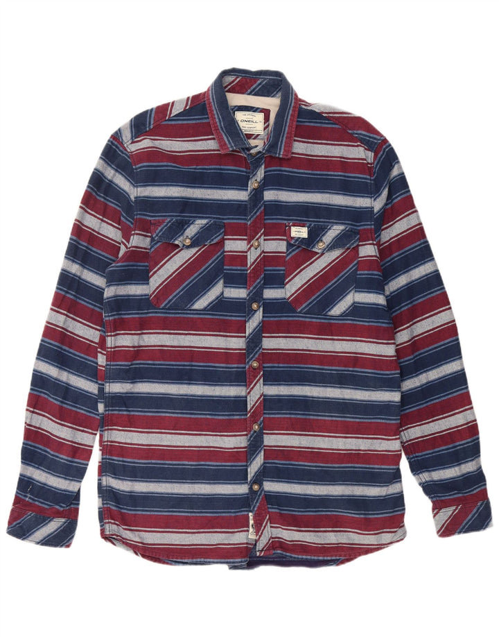 O'NEILL Mens Regular Fit Flannel Shirt XL Multicoloured Striped Cotton