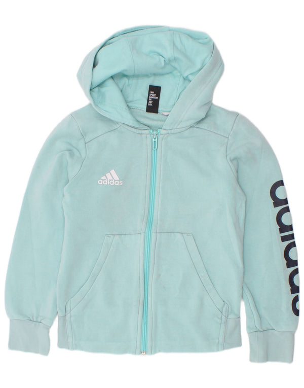 Adidas Mädchen Graphic Zip Hoodie Pullover 5-6 Jahre Blau