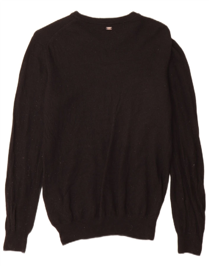 Liu Jo Herren-Pullover mit U-Boot-Ausschnitt, mittelschwarze Viskose