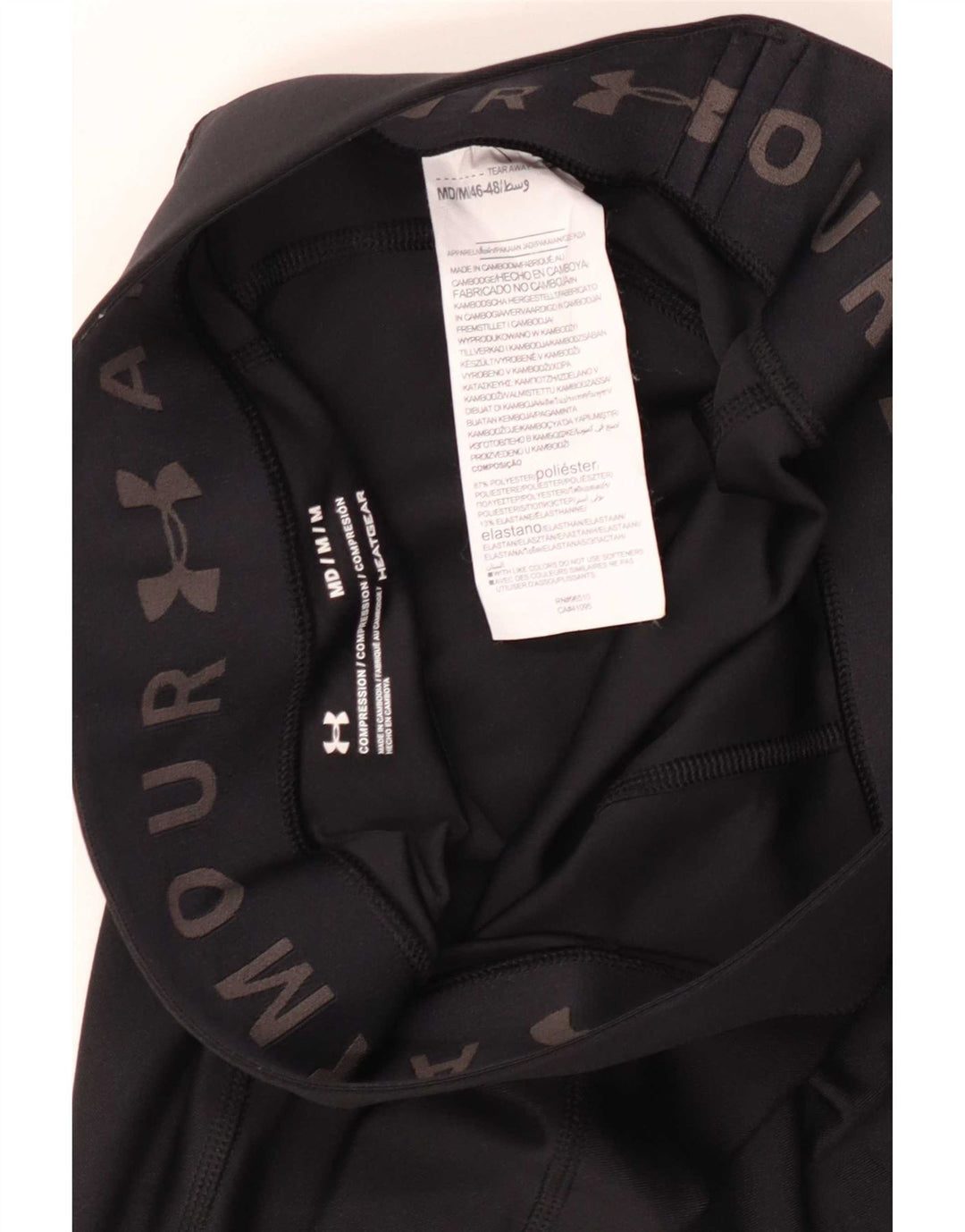 Under Armour Damen Heat Gear Capri Leggings UK 12 Medium Schwarz Polyester