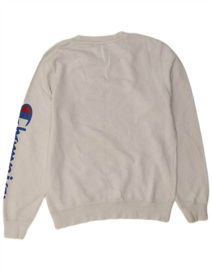 Champion Herren-Sweatshirt mit Grafik, Größe S, weiße Baumwolle
