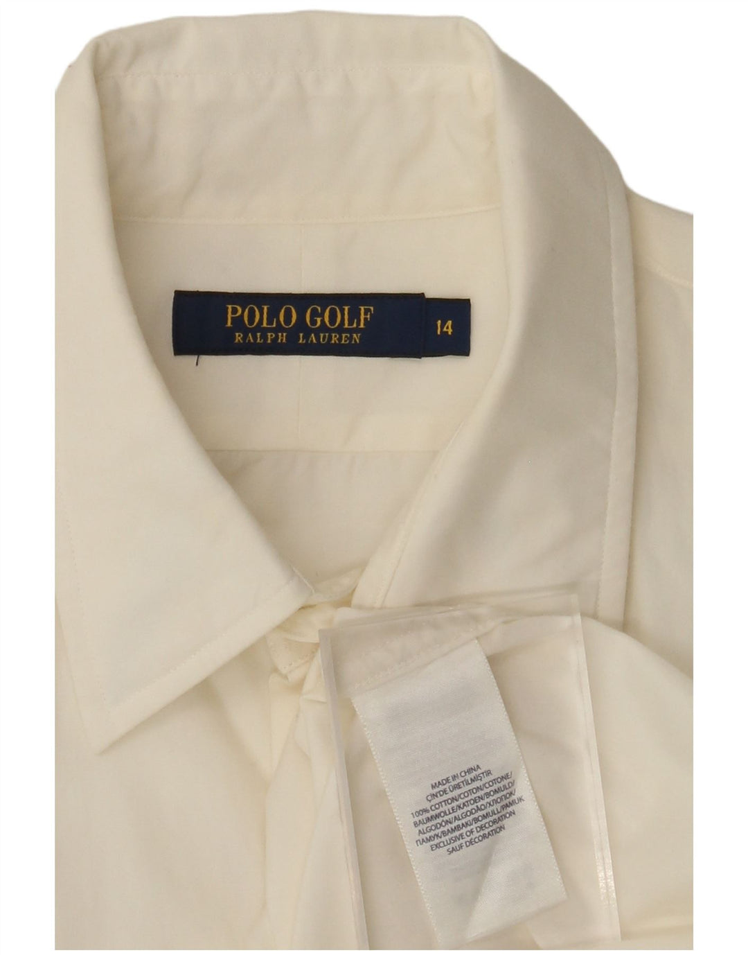 POLO RALPH LAUREN Damenhemd US 14 XL Off White Baumwolle