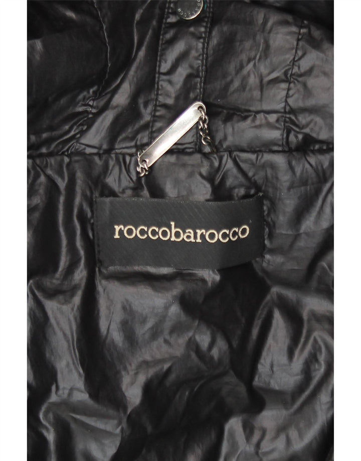 Roccobarocco Wattierte Damenjacke mit Kapuze IT 44 Mittelschwarzes Polyester