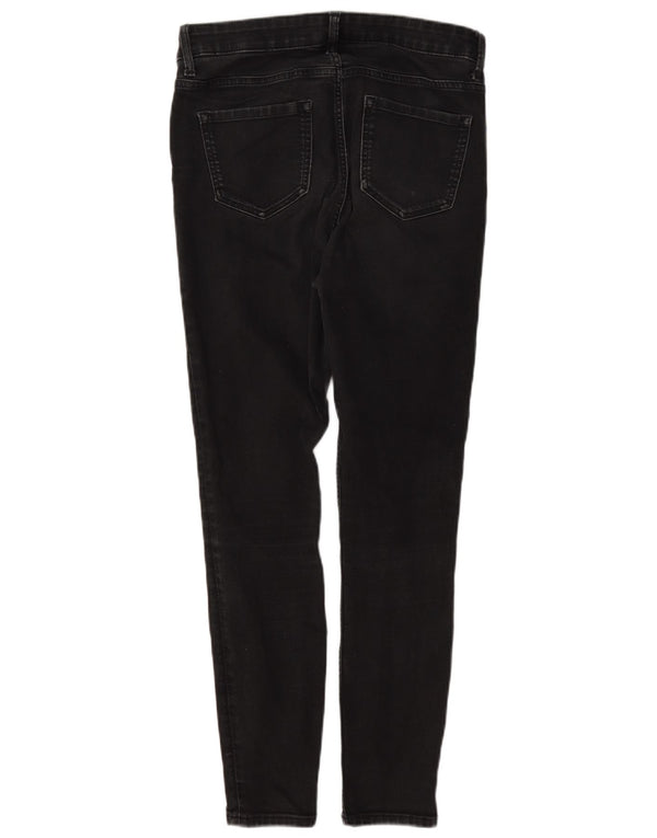 Marks & Spencer Damen Skinny Jeans UK 10 Small W26 L27 Graue Baumwolle