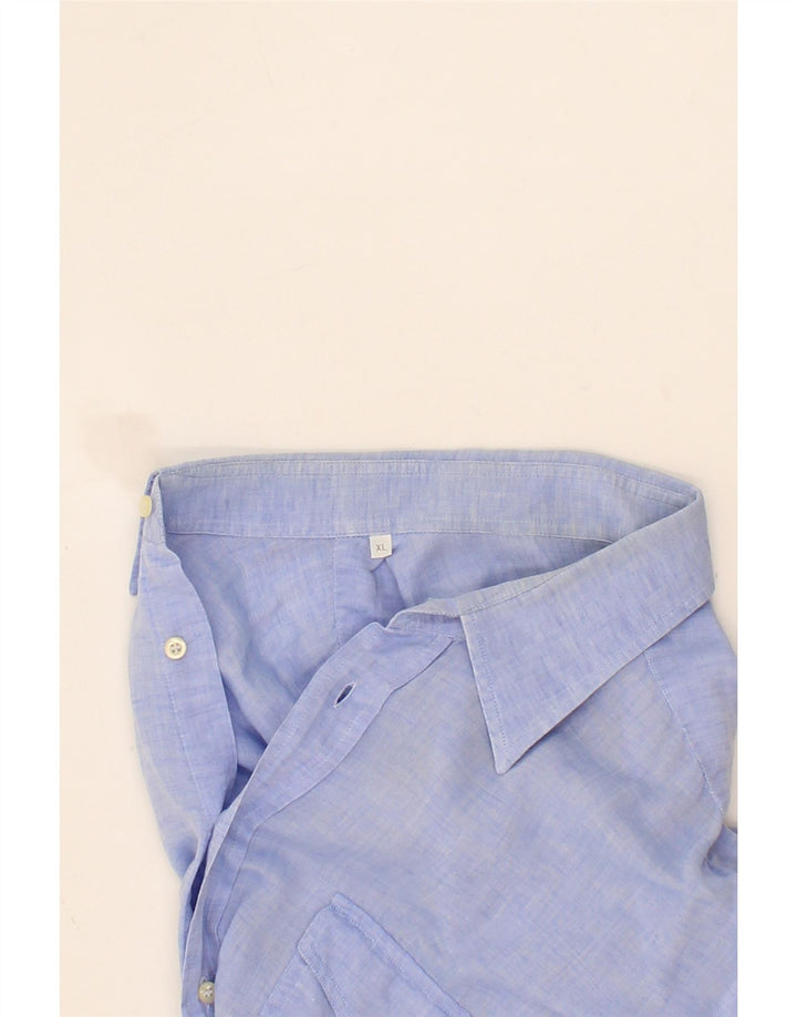ROCCOBAROCCO Mens Shirt XL Blue Vintage Roccobarocco and Second-Hand Roccobarocco from Messina Hembry 