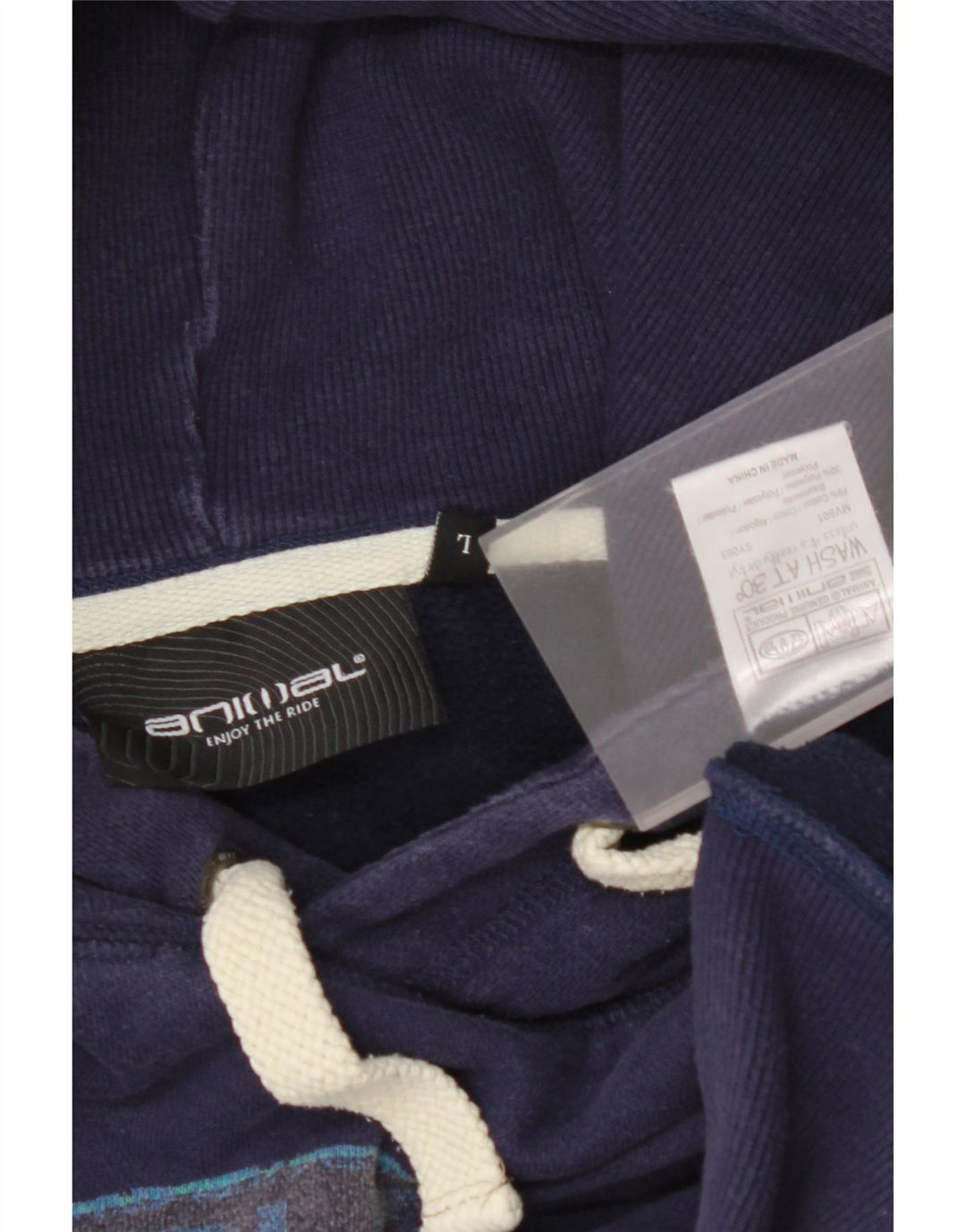 ANIMAL Herren-Kapuzenpullover mit Grafik, groß, marineblau, Baumwolle