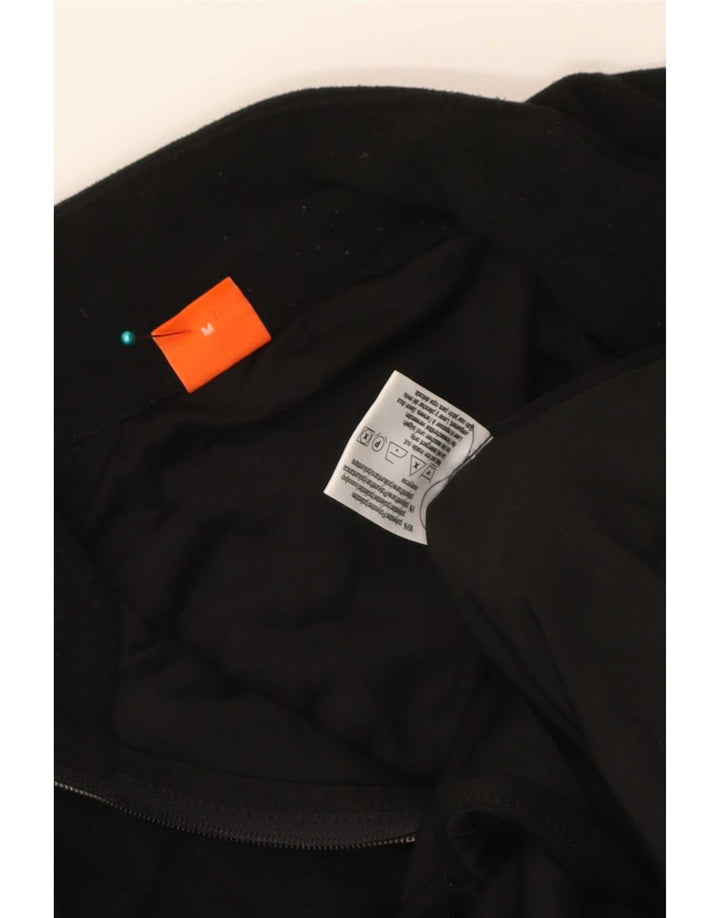 Hugo Boss Damen Fleecejacke UK 14 Medium Schwarz Polyester