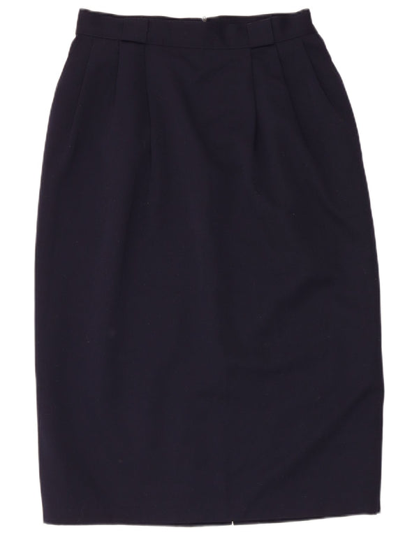 Marks & Spencer Damen-Bleistiftrock mit hoher Taille, Größe 44, mittelgroß, W28, Marineblau
