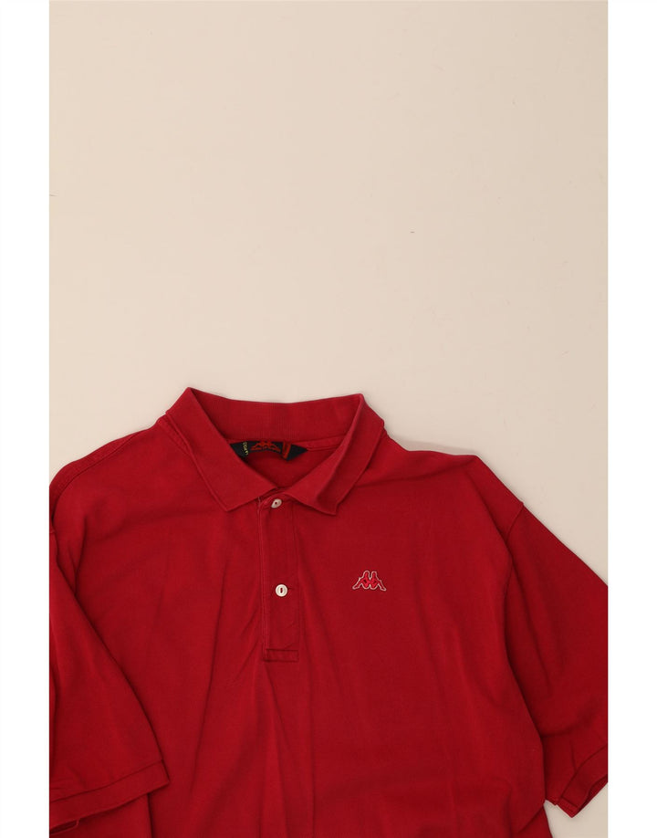 KAPPA Mens Polo Shirt XL Red Cotton Vintage Kappa and Second-Hand Kappa from Messina Hembry 