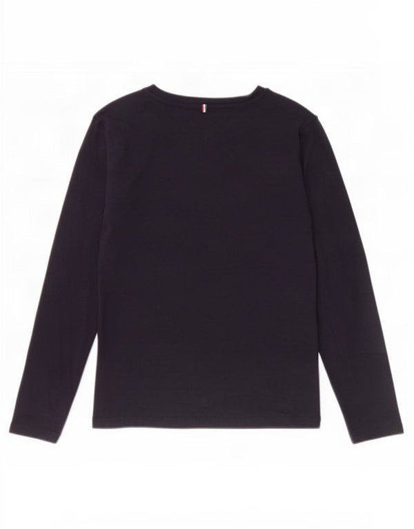 Tommy Hilfiger Jungen-Top, langärmelig, 13–14 Jahre, marineblaue Baumwolle