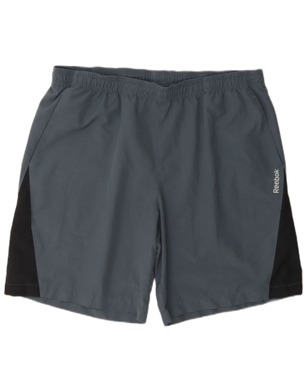 Reebok Herren Speedwick Sport Shorts XL Blau Colourblock Polyester