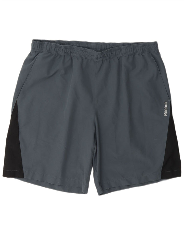 Reebok Herren Speedwick Sport Shorts XL Blau Colourblock Polyester