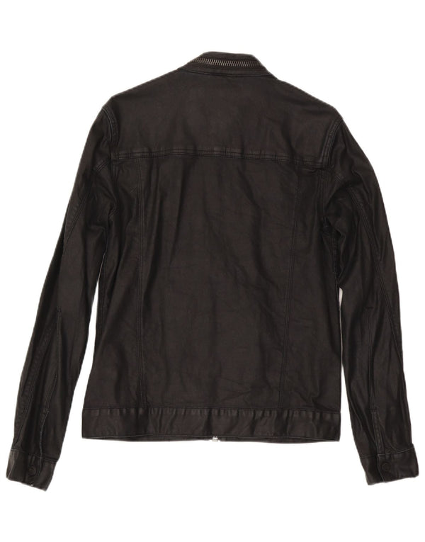 Superdry Herren Jeansjacke UK 36 Small Schwarz Baumwolle