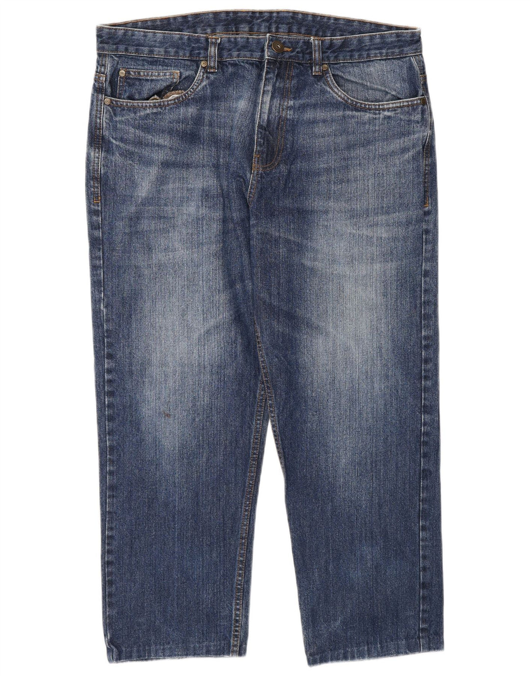 James Pringle Herren-Cropped-Jeans W36 L25 Blaue Baumwolle
