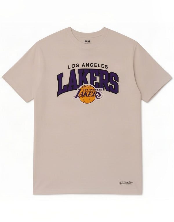 Mitchell & Ness Los Angeles Lakers Grafik-T-Shirt für Herren, groß, weiß