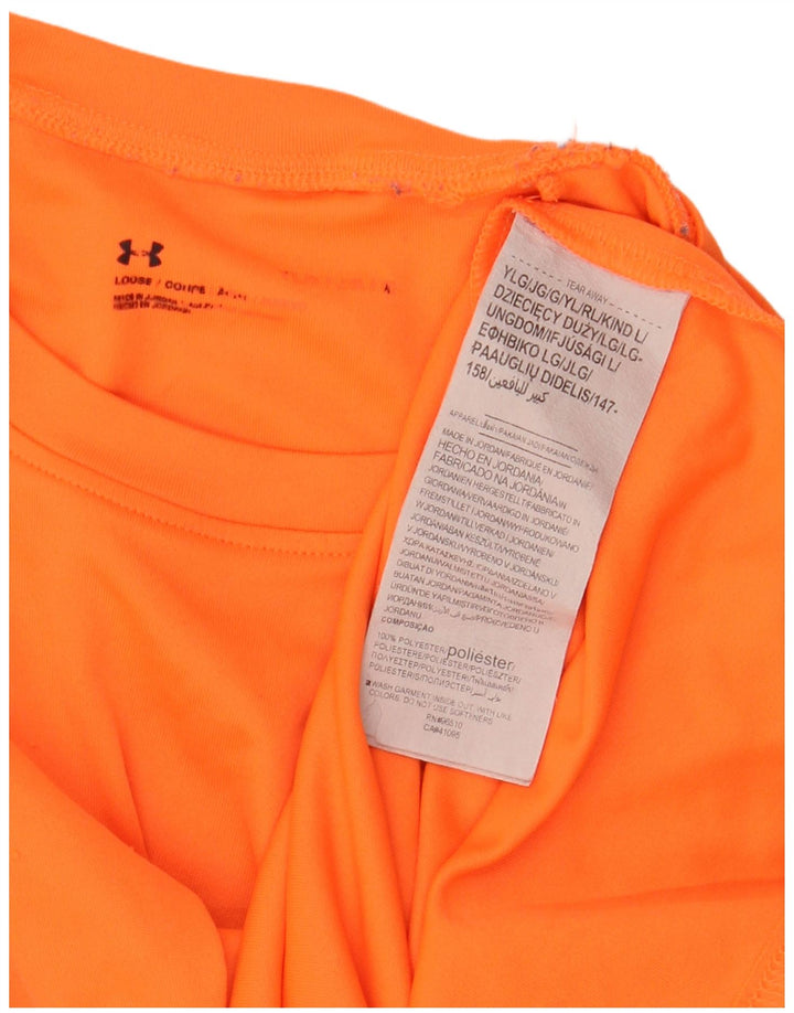 UNDER ARMOUR T-Shirt-Oberteil für Jungen, 11–12 Jahre, groß, orangefarbenes Polyester