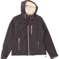 SUPERDRY Damen Windtrekker Hooded Windjacke UK 14 Large Grau