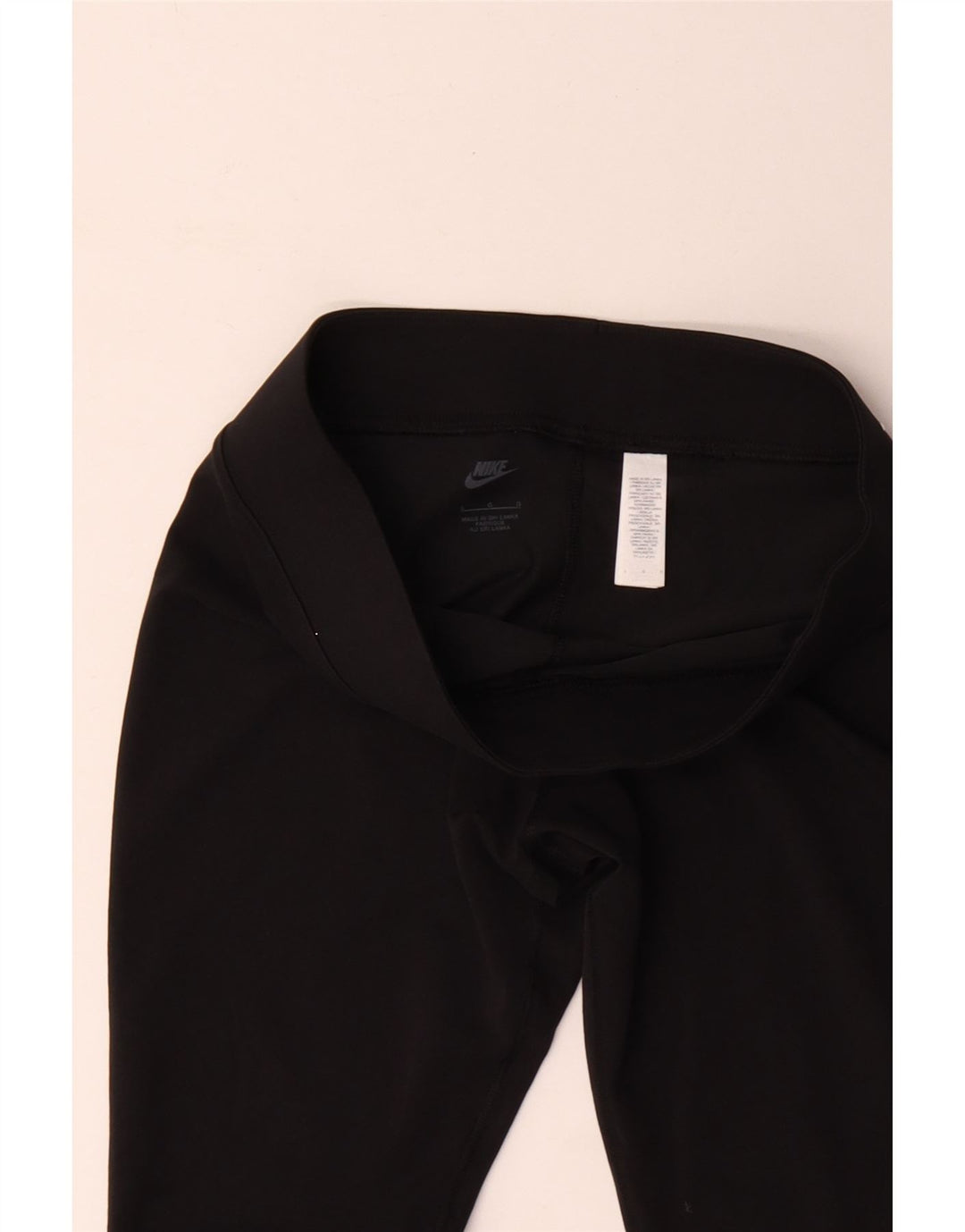 Nike Damen Leggings UK 14 Large Schwarz Baumwolle