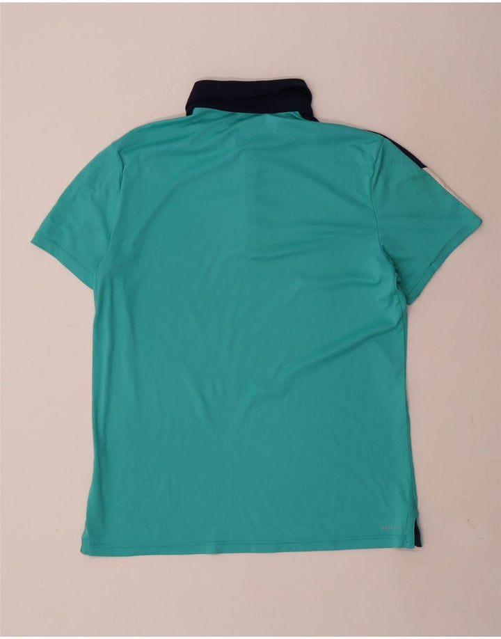 NIKE Herren-Dri-Fit-Rugby-Poloshirt, mittelgroß, Türkis, Farbblock