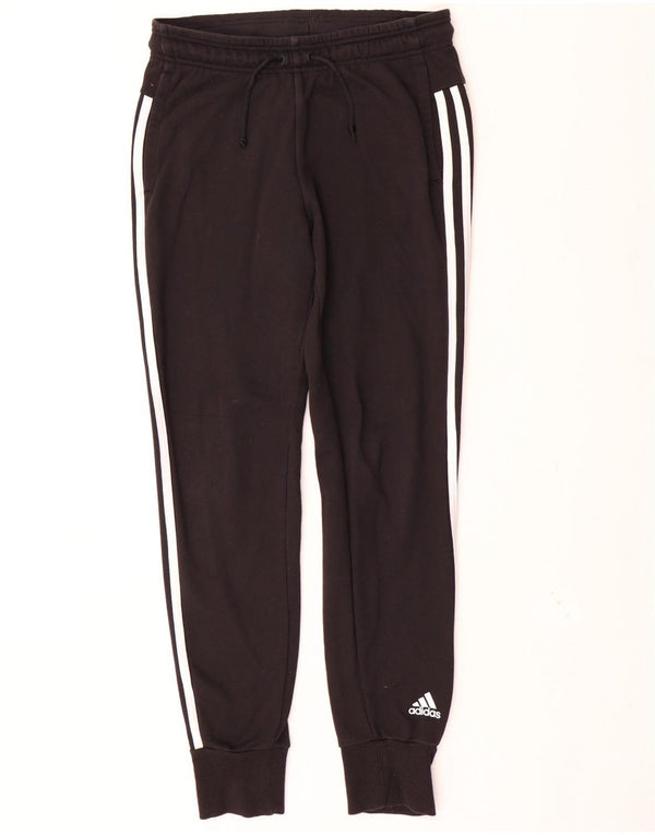 Adidas Damen Trainingshose Jogger UK 8/10 Small Schwarz Baumwolle