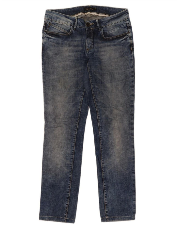 Massimo Dutti Damen Slim Jeans W28 L29 Blaue Baumwolle