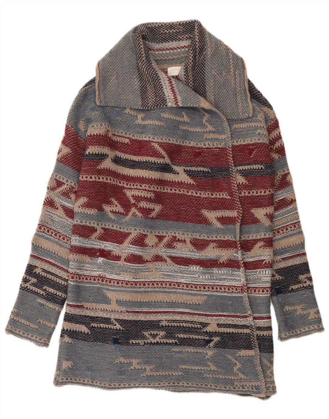 Carrera Damen Longline-Cardigan-Pullover, Einheitsgröße, mehrfarbig, Aztekenmuster