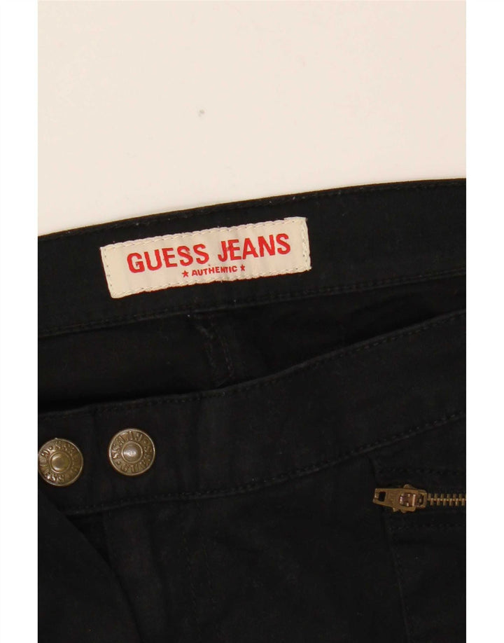 Guess Bootcut-Cargohose für Damen, W31, L32, schwarze Baumwolle