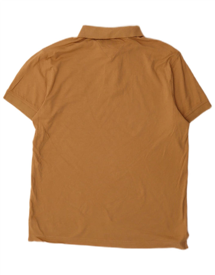 Tommy Hilfiger Herren-Poloshirt mit normaler Passform, mittelbraune Baumwolle