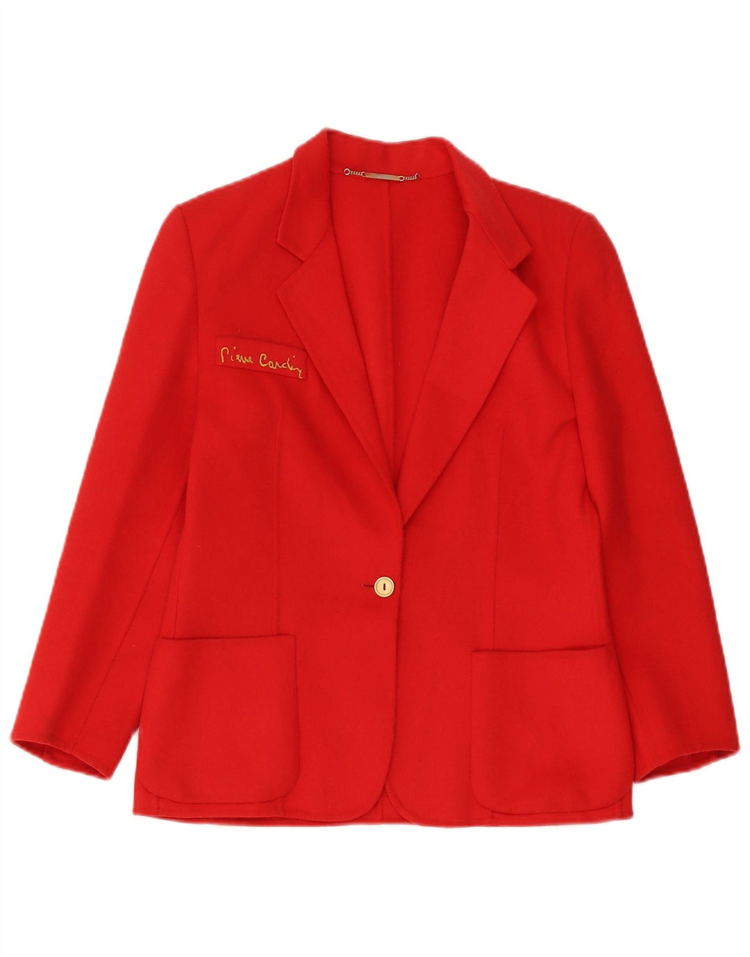 Pierre Cardin Damen-Blazer mit 1 Knopf, IT 42, mittelrote Wolle, klassisch