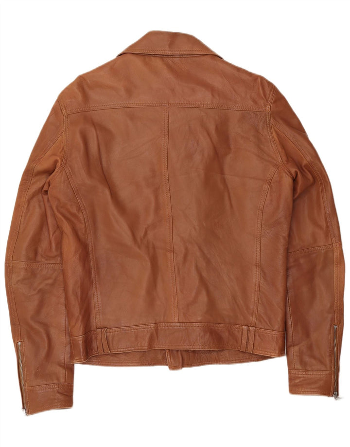 Vintage Herren Leder Bikerjacke UK 40 Großes braunes Leder