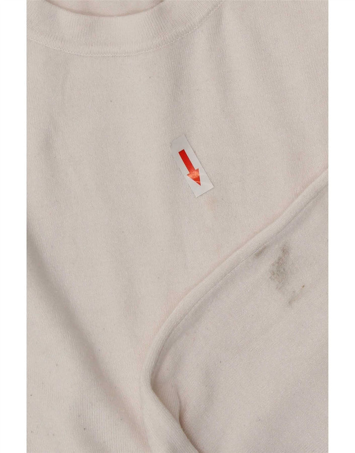 Zara Damen-Pullover mit Rundhalsausschnitt, Größe 44, Weiß